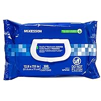 McKesson StayDry Disposable Wipe - Large Adult Body and Incontinence Washcloths with Aloe and Vitamin E, Alcohol-Free, 100 Wipes Per Pack McKesson StayDry Disposable Wipe - Large Adult Body and Incontinence Washcloths with Aloe and Vitamin E, Alcohol-Free, 100 Wipes Per Pack