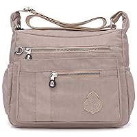 SHIFANQI Crossbody Bag for Women, Multi Pockets Waterproof Nylon Shoulder Handbag,Crossbody Purse,Lightweight Pocketbooks