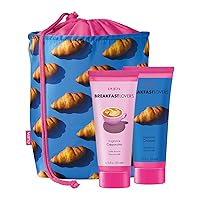 Milano Breakfast Lovers Set, Cappuccino and Croissant, 3 Pc - Gift Set - Shower Milk - Body Wash - Body Soap - Hydrating Body Wash - Skincare Set
