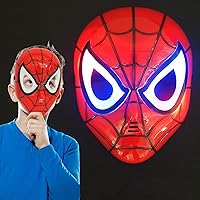 Movie Hero Masks for Boys 3-12, Glow Electronic Toys with LED Lighted Eyes,Halloween Mask,Christmas Gifts,Birthday,Perfect for Role-Playing, Parties, for Boys and Girls Gifts for Kids.