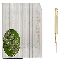Ear Seeds Acupuncture Kit, Acupressure with Ears Seed, Acupressure Probe, Ear Press Seeds with Stainless Steel, Relief Facial Tools (gold-200pcs)