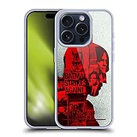 Head Case Designs Officially Licensed The Batman Collage Neo-Noir Graphics Soft Gel Case Compatible with Apple iPhone 15 Pro and Compatible with MagSafe Accessories