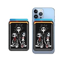 Customizable Magnetic Card Holder for Phones with Ghost-AE17 Pattern - Personalize Your Essentials