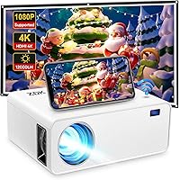 Mini Projector With Wifi 1080P Full HD Projector, ZDK 12000L Portable Outdoor Movie Projector 4K Supported Home Theater, Compatible with iOS/Android Phone/Laptop/PC/TV Stick/HDMI/USB/AV/PS5
