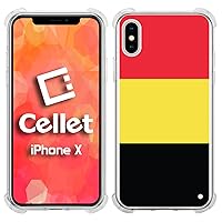 Cellet TPU / PC Proguard Case with Belgium Flag Horizontal for Apple iPhone X