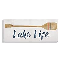 Lake Life Boat Oar Canvas Wall Art Design by Lil' Rue
