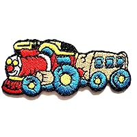 Nipitshop Patches Mini Classic Train Cartoon Kid Patch Embroidered DIY Patches Cute Applique Sew Iron on Kids Craft Patch for Bags Jackets Jeans Clothes