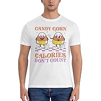Men's Cotton T-Shirt Tees, Halloween Pumpkin Cat Graphic Fashion Short Sleeve Tee S-6XL