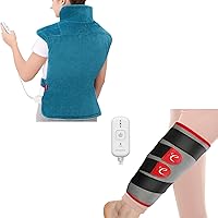 Comfytemp Weighted Heating Pad for Back Pain Relief and Comfytemp Leg Heating Pad for Pain Relief and Circulation