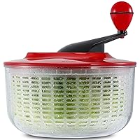 Salad Spinner Large 5L Capacity, Easy to Clean Lettuce Spinner with Bowl, Vegetable Washer Dryer Dishwasher Safe Ideal for Vegetables and Fruits without BPA, Large 4.5 Quart