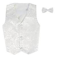 Vest and Clip On Bowtie set - Multiple Colors - Baby Infant Toddler Boys Tween Sizes