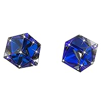 Hanessa Dice Earrings Platinum Plated Clear Crystal Stone Transparent Women's Jewellery, Crystal