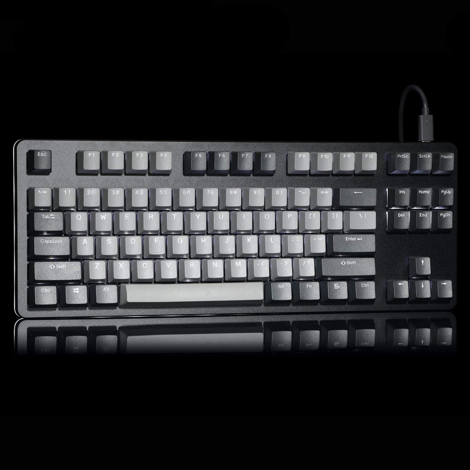 DROP CTRL Mechanical Keyboard — Tenkeyless TKL (87 Key) Gaming Keyboard, Hot-Swap Switches, Programmable Macros, RGB LED Backlighting, USB-C, Doubleshot PBT, Aluminum Frame (Halo True, Black)