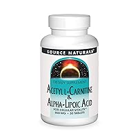 Source Naturals Acetyl L-Carnitine & Alpha-Lipoic Acid 650mg - 30 Tablets