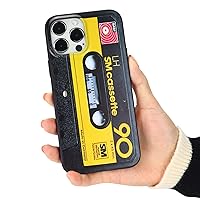 for iPhone 15 Pro Max 6.7 inch Case, Soft Tpu Phone Case Music Classic Cassette Tape Retro 80’s Type Case Cover for Girls Women, Slim Shockproof Protective Case Cover (For iPhone 15 Pro Max)