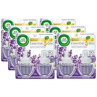 plug in Scented Oil 12 Refills, Lavender & Chamomile, (6x2x0.67oz), Essential Oils, Air Freshener