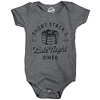 Crazy Dog T-Shirts Short Stacks Late Night Diner Baby Bodysuit Funny Breakfast Joke Jumper For Infants