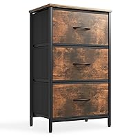 Athena Collection Nightstand, Dresser with 3 Drawers, Tall 30
