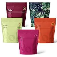Yoli Passion Energy Drink Powder Mix Bundle - Natural Energy Drink Mix for Endurance and Stamina, 90 Packets each flavor - Peach Mango, Berry, Strawberry Kiwi, Raspberry Lemon and Pina Colada Packs