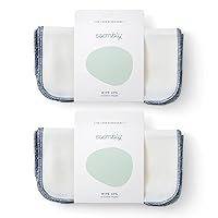 Esembly Wipe Ups, Organic Cotton Reusable Baby Wipes, Soft and Sturdy Washable Cloth Diaper Wipes, One Size, 2 x 12-pk (24 wipes)