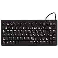 CHERRY USB/PS2 Wired Mini Compact Keyboard - Black (German Layout)