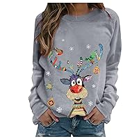 Merry Christmas Sweartshirt for Women Snowflakes Turtleneck Long Sleeve Blouse Wintertime Loose Pullover Sweater