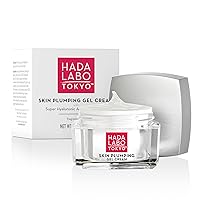 Hada Labo Tokyo Skin Plumping Gel Cream with Super Hyaluronic Acid & Collagen - 24 Hour Moisture & visible Line Plumping Fragrance & Paraben Free Non-Comedogenic (Packaging May Vary), 1.76 Fl Oz