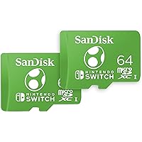 SanDisk 64GB 2-Pack microSDXC Card, Licensed for Nintendo Switch (2x64GB) - SDSQXAO-064G-GN6Z2