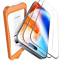 UltraGlass Top 9H+ Glass for iPhone 14 Pro Screen Protector Tempered Glass [Longest Durable & Military Grade Shatterproof] Screen Protector 14 Pro Full Coverage, Anti-fingerprint, 2 Packs