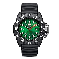 Luminox Men's Wrist Watch Scott Cassell Deep Dive 1550: 45mm Green Display Carbonox Case 300 M Water Resistant