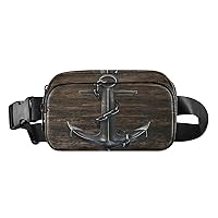 Anchor Fanny Pack for Women Men Belt Bag Crossbody Waist Pouch Waterproof Everywhere Purse Fashion Sling Bag for Running Hiking Workout Travel