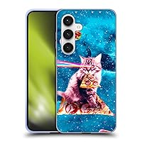 Head Case Designs Officially Licensed Random Galaxy Lazer Eye & Pizza Space Cat Soft Gel Case Compatible with Samsung Galaxy S24 5G