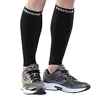 Zensah Running Leg Compression Sleeves - Shin Splint, Calf Compression Sleeve Men and Women