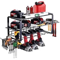 VEVOR Power Tool Organizer, 4 Slot, 3 Layers, Cordless Drill Wall Mount, Rust Resistant, Heavy Duty Metal Shelf for Screwdriver Pliers