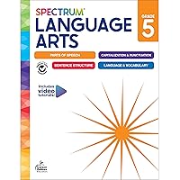 Spectrum Language Arts 5th Grade Workbook, 5th Grade Books Covering Parts of Speech, Punctuation, Sentence Structure, English Grammar, Vocabulary, Language Arts 5th Grade Curriculum