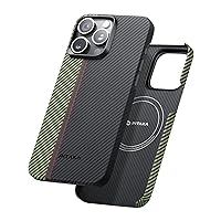 pitaka Case for iPhone 15 Pro Compatible with MagSafe, Slim & Light iPhone 15 Pro Case 6.1-inch with a Case-Less Touch Feeling, 600D Aramid Fiber Made [Fusion Weaving MagEZ Case 4 - Overture]
