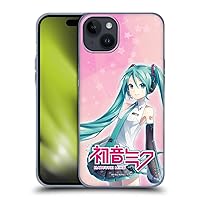 Head Case Designs Officially Licensed Hatsune Miku Star Graphics Soft Gel Case Compatible with Apple iPhone 15 Plus