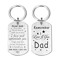 Dad Birthday Gifts for Dad Keychain - Remember I Love You Dad Gifts, Meaningful Dad Birthday Present from Daughter