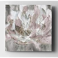 Blush Flower Power -Gallery Wrapped Canvas Wall Art, 24x24, Multicolor