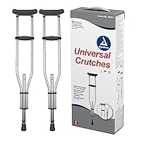 Dynarex Aluminum Universal Crutch, Children to Adult - 4'7