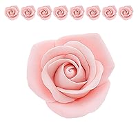 Global Sugar Art Peace Rose Sugar Cake Flowers Pink 2 Inch, 8 Count by Chef Alan Tetreault