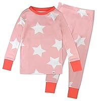 HonestBaby Multipack 2-Piece Pajamas Sleepwear Pjs 100% Organic Cotton for Infant Baby and Toddler Girls