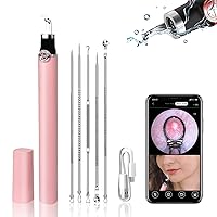 Visible Blackhead Remover - Advanced Pimple Popper with 20X Camera, Rechargeable Blackhead Extractor Tools for iPhone Android - Pore Cleaner Blemish Extraction Kit with Waterproof Camera & Light
