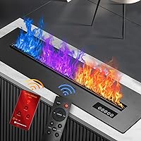 3D Atomized Fireplace, Steam Fireplace Smart App & Multiple Flame Colors, 3D Water Vapor Electric Fireplace Full-Automatic Water Control & 316 Stainless, Realistic Flame Electric Fireplace 3D-100