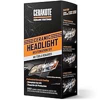 CERAKOTE® Ceramic Headlight Restoration Kit – Guaranteed To Last As Long As You Own Your Vehicle – Brings Headlights back to Like New Condition - 3 Easy Steps - No Power Tools Required