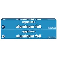 Amazon Basics Aluminum Foil, 175 Sq Ft, Pack of 2 (Previously Solimo)