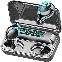 BMHOLU Wireless Earbuds with Large Charging Case and Phone Charging Function, IPX5 Waterproof, Hi-Fi Stereo Sound, Touch Control, for iOS/Android - Perfect for Active Lifestyle