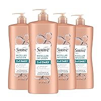 2 in 1 Shampoo and Conditioner with Micellar Infusion, cleansing and conditoning For All Hair Types, 28 oz Pack of 4