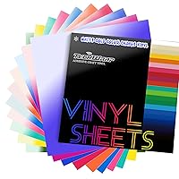 TECKWRAP Color Changing Vinyl Permanent Adhesive Vinyl 10 Colors/Pack Cold Permanent Vinyl Sheets - 12