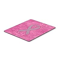Caroline's Treasures AN1205MP Pink Ribbon for Breast Cancer Awareness Mouse Pad, Hot Pad or Trivet for Home Office Gaming Working Computers Laptop Mouse Mat,Washable Large Mousepad